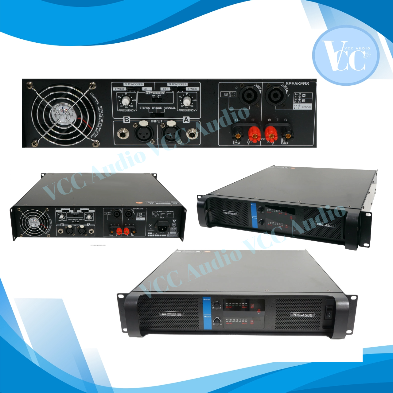 PROEURO TECH PRO-4500 เพาเวอร์แอมป์ 2 แชนแนล กำลังขับ 700 วัตต์ที่ 4 ...