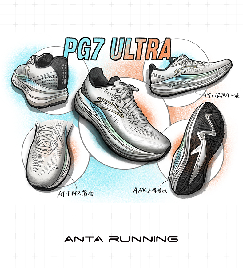 ANTA G21 4 PG7 ULTRA รองเท้าวิ่งผู้หญิง แบบนุ่มซัพพอร์ต 1225C5562 ...