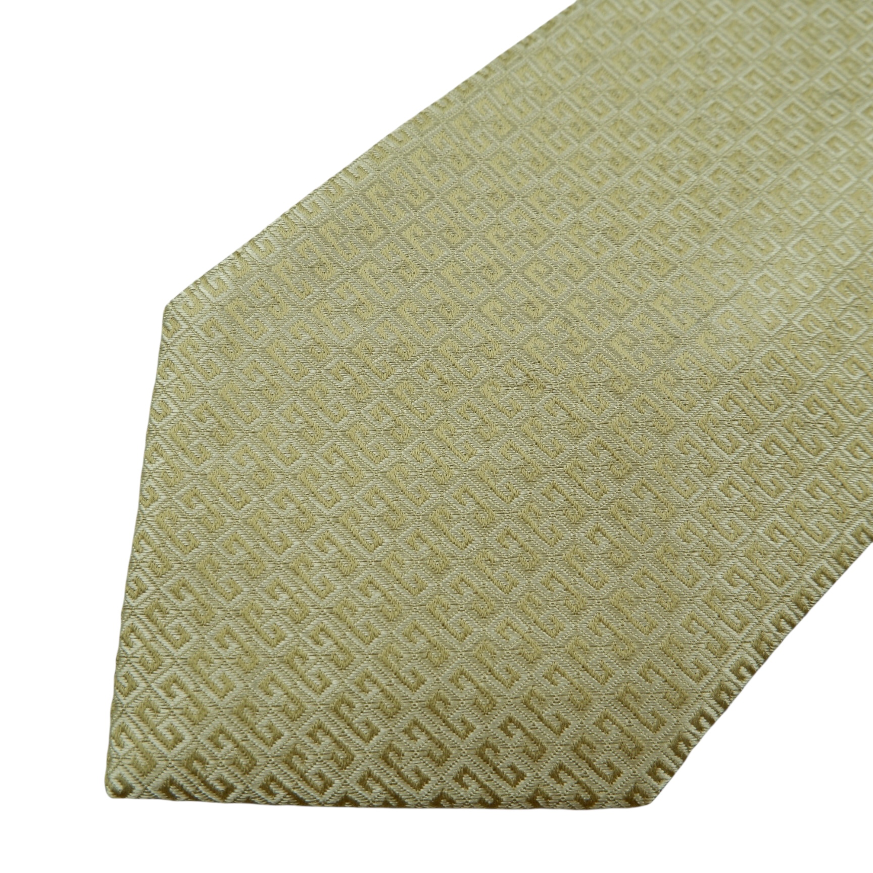 เนคไท Givenchy Silk Beige Geometric Italy เนคไทแบรนด์เนม ของแท้ ...