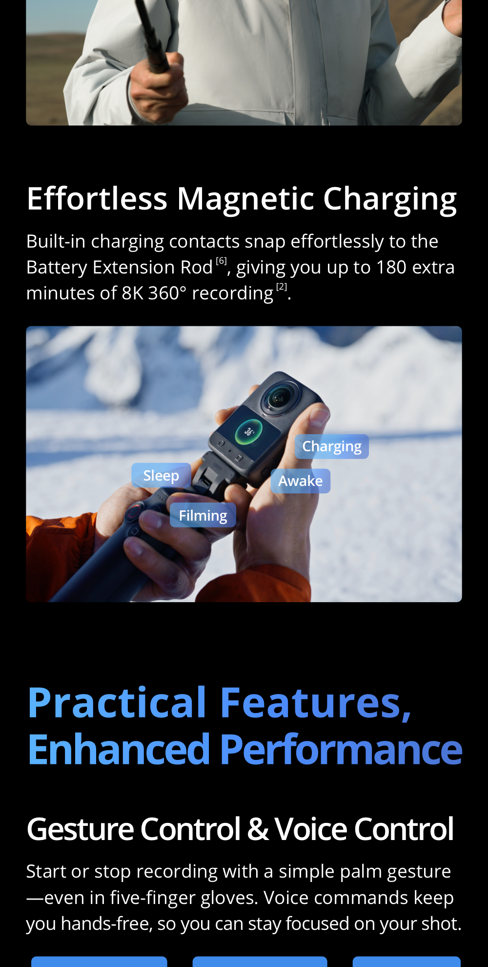 DJI OSMO 360 - กล้อง 360 องศา 1-Inch 8K/30fps Follow-Cam View ความจำในตัว 105 GB