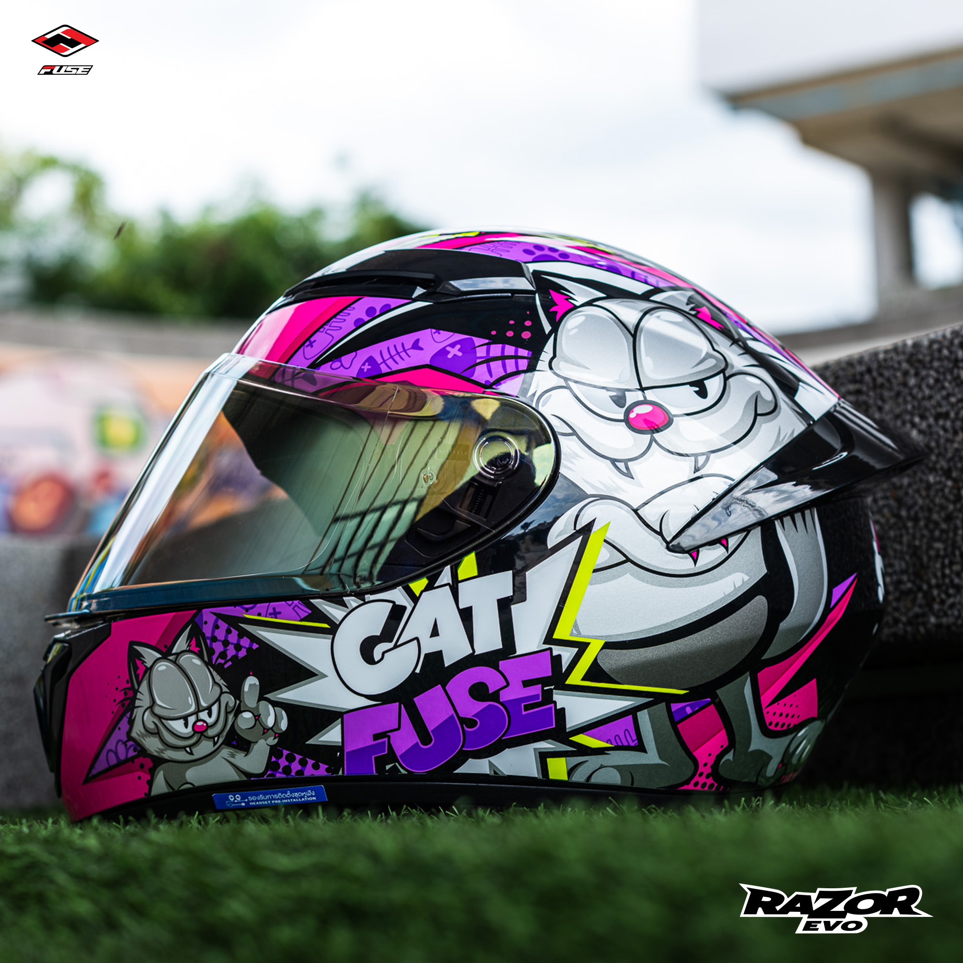 หมวกกันน็อค FUSE รุ่น RAZOR EVO รุ่นใหม่ล่าสุด ลายเฟี้ยวๆ ลายน่ารักๆ ...