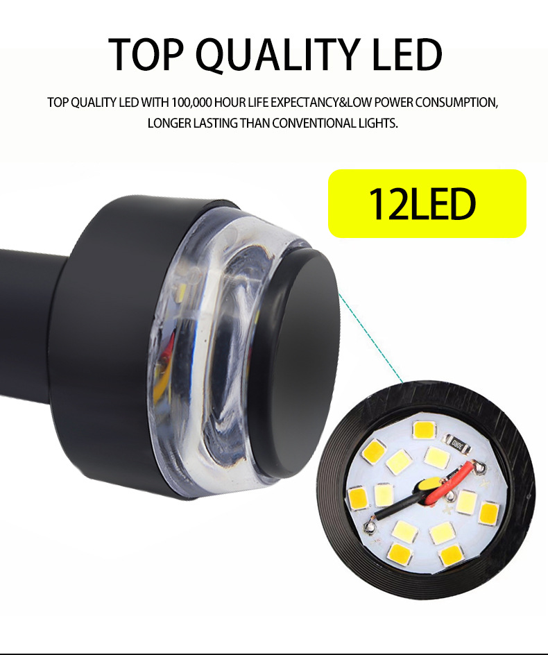 ไฟเลี้ยวแต่งปลายแฮนด์ มอเตอร์ไซค์ LED 12v sbd 2 สี ไฟตกแต่งสากลสำหรับรถ ...