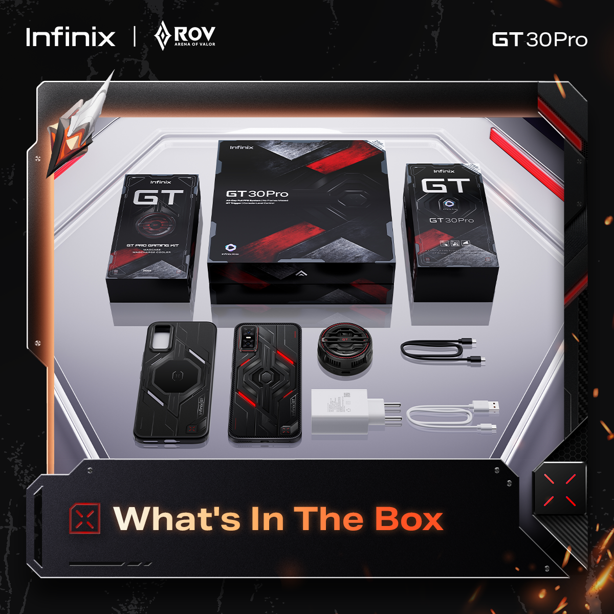 Infinix GT 30 Pro รุ่น X6873 สมาร์ทโฟนเกมมิ่งชิปเซ็ต D8350 Ultimate 5.5G RAM 24GB ROM 512GB จอ 144Hz แบตเตอรี่ 5500mAh
