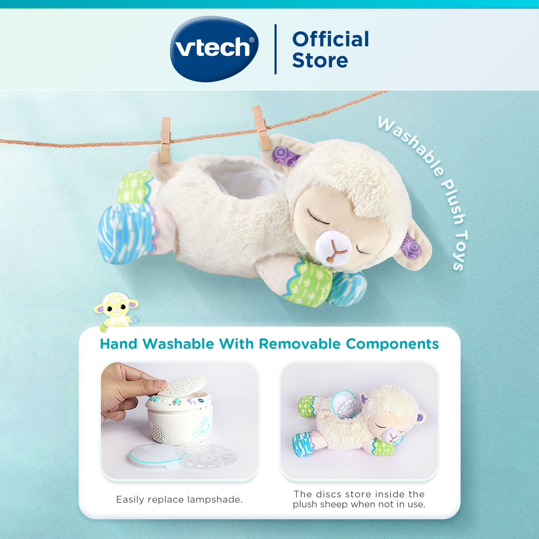 VTech Sheep Soothing Toys Light Projection Crying Sensor Crib toys New ...