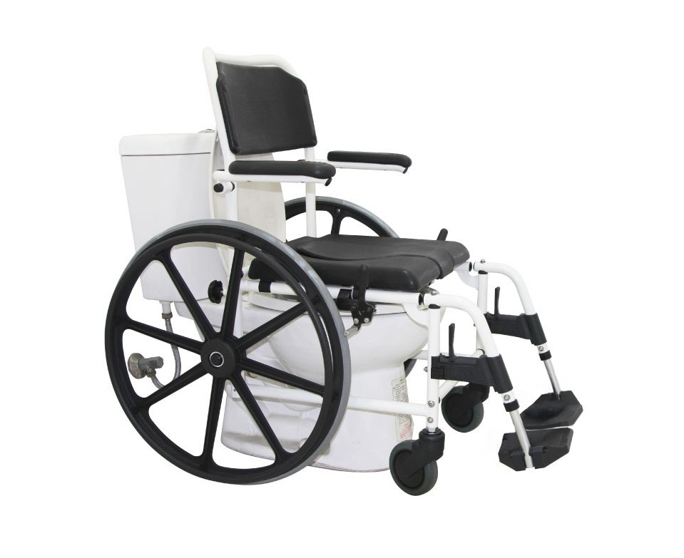 Synergy รุ่นเมอริท รถเข็นอาบน้ำ นั่งถ่าย คล่อมชักโครก อลูมิเนียมอัลลอยด์