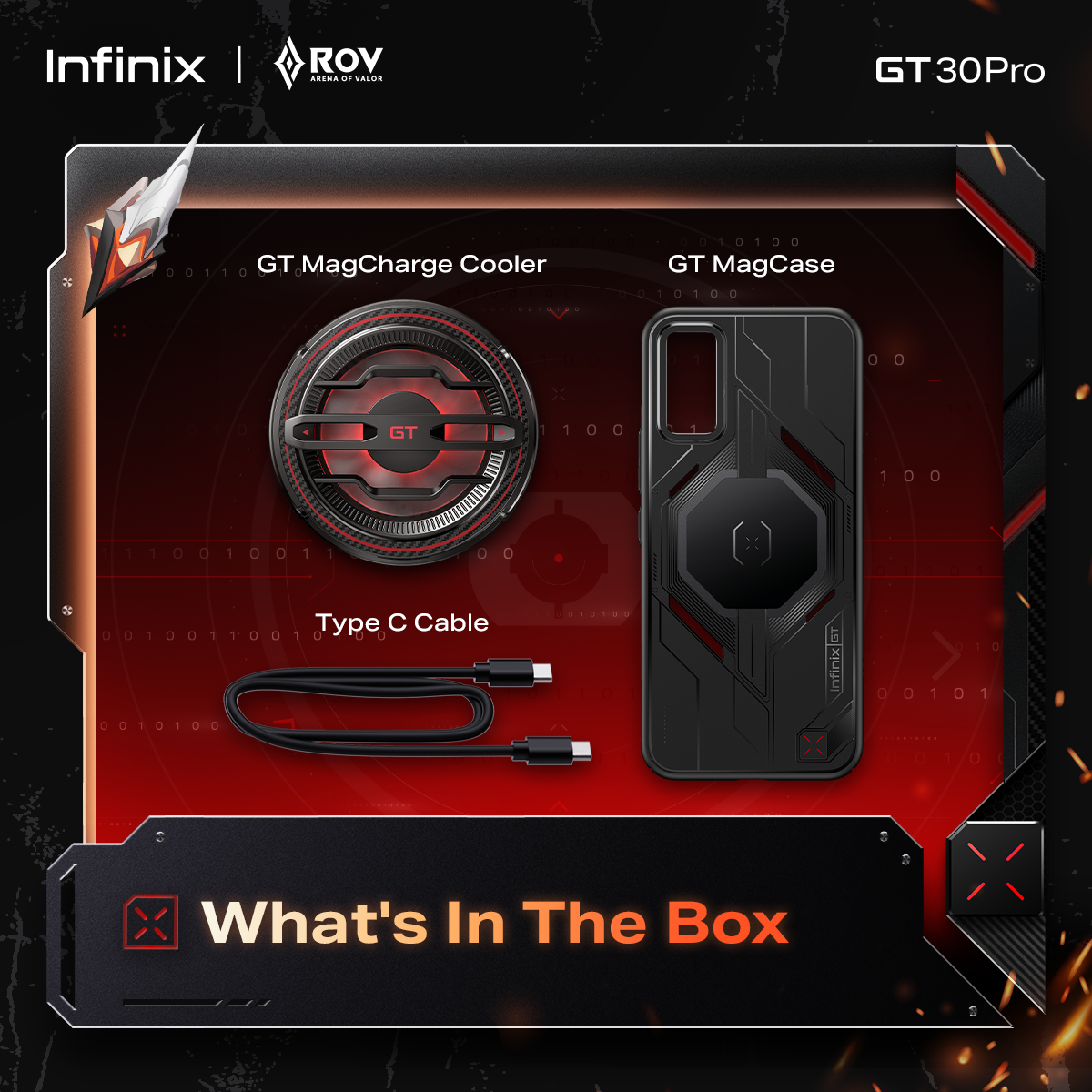 Infinix รุ่น GT 30 Pro สมาร์ทโฟนเกมมิ่ง 256GB RAM 8GB ผสาน RAM 16GB ชิปเซ็ต D8350 5.5G ประสิทธิภาพสูงเพื่อการเล่นเกมโดยเฉพาะ