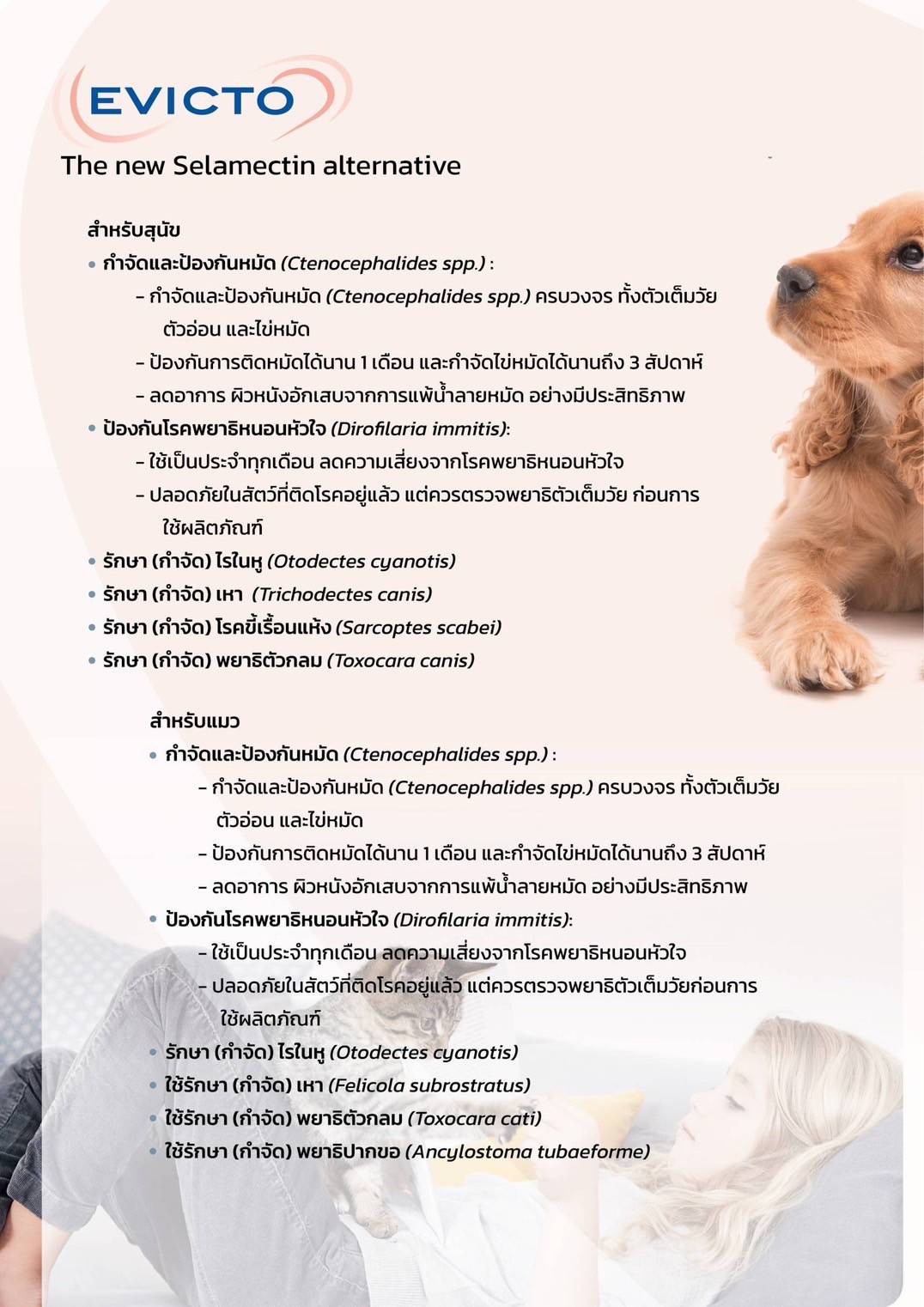 Virbac Effipro Duo & Evicto Spot On ผลิตภัณฑ์กำจัด เห็บ หมัด ไรหู ชนิด ...