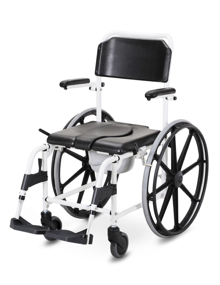 Synergy รุ่นเมอริท รถเข็นอาบน้ำ นั่งถ่าย คล่อมชักโครก อลูมิเนียมอัลลอยด์