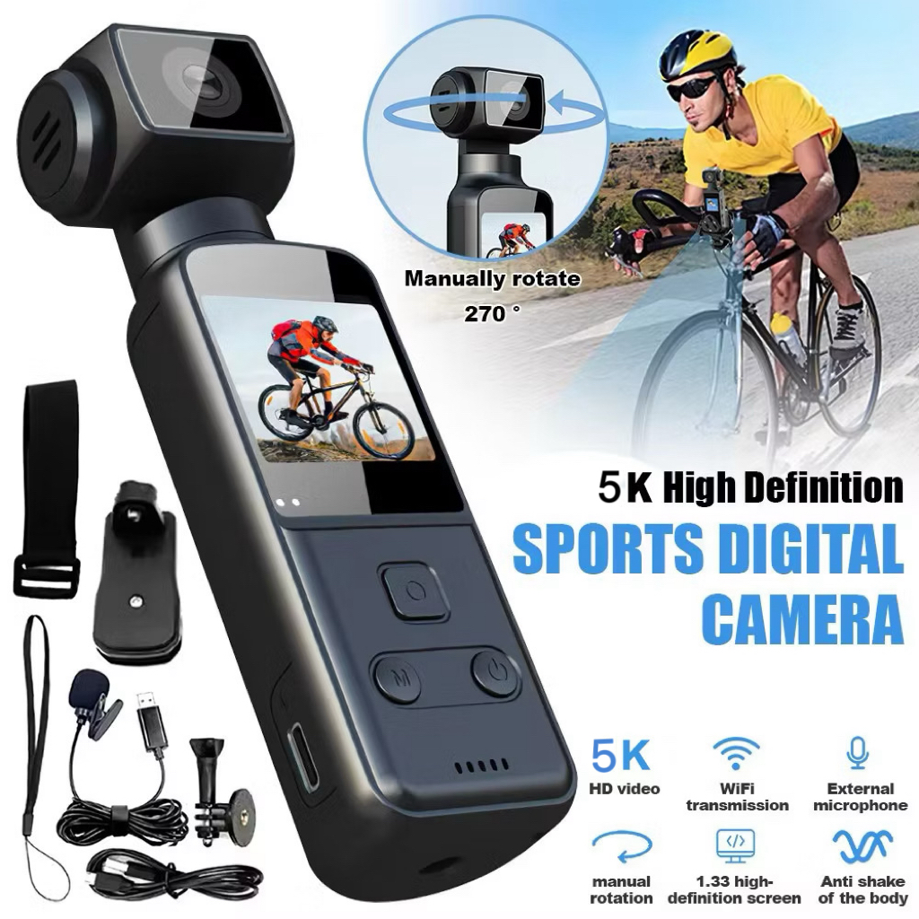 กล้อง Action camera HD Professional 5K Anti-Shaking กีฬา Mountain ...