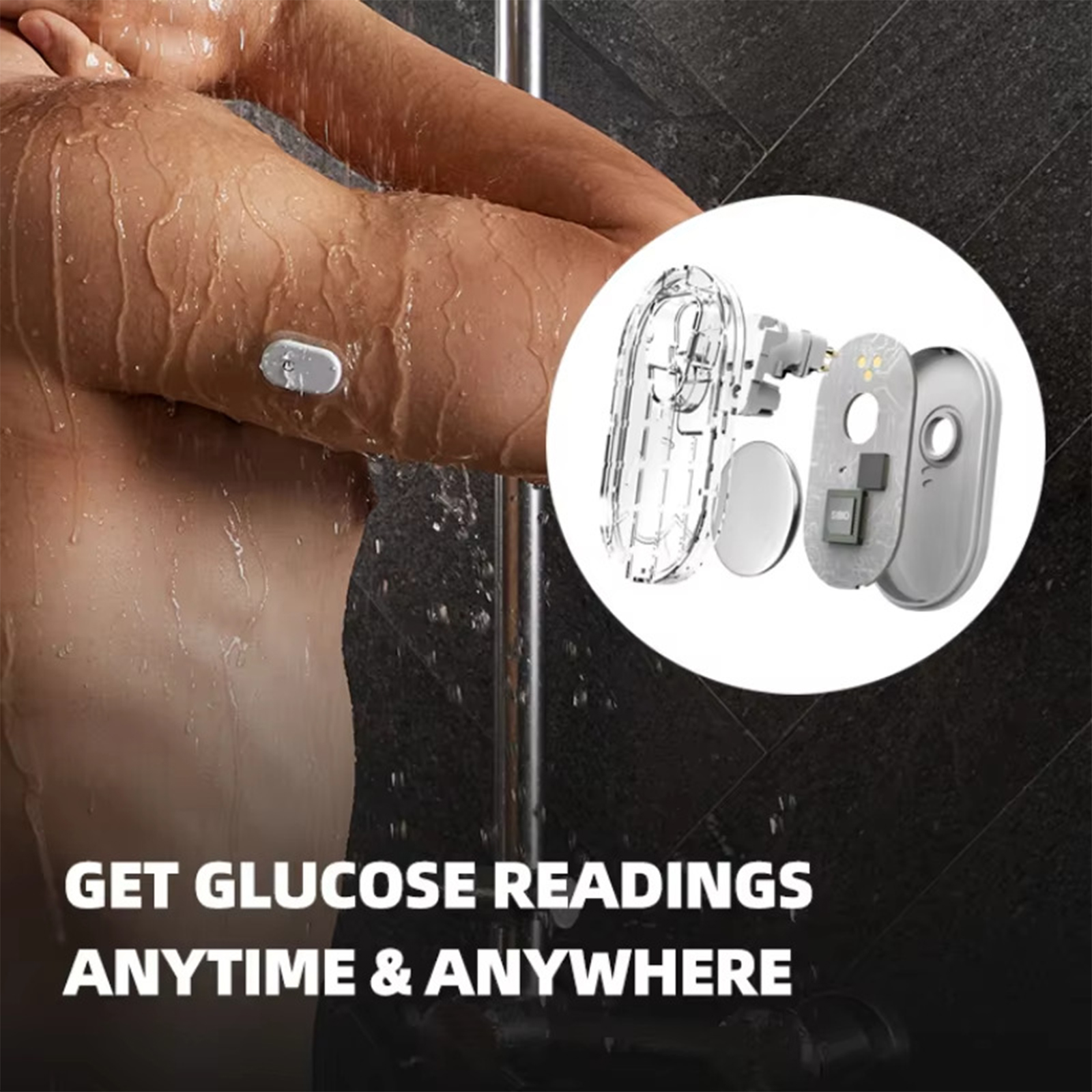 Continuous Glucose Monitor (CGM) - 14-Day Wearable Sensor with Real ...