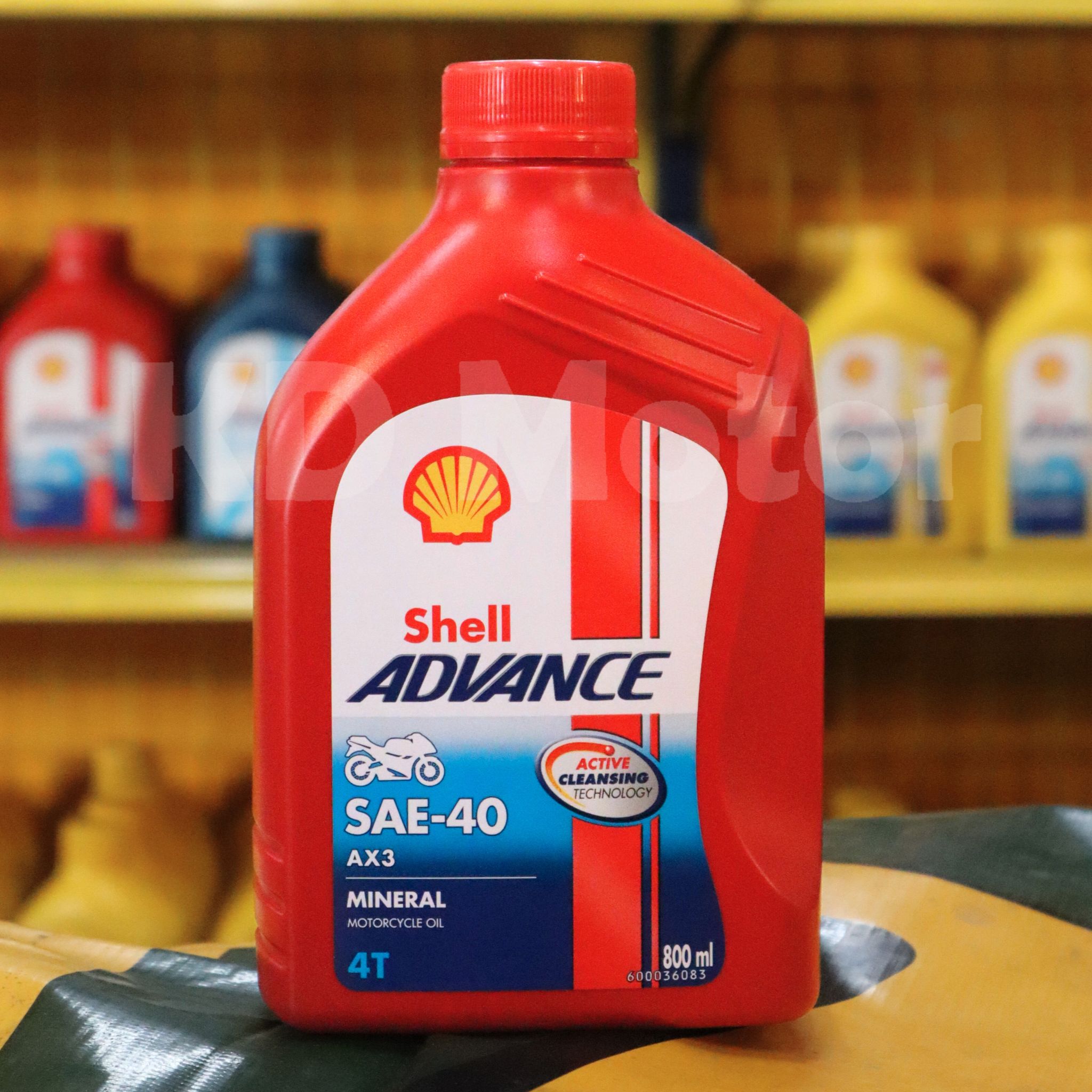 น้ำมันเครื่องมอเตอร์ไซค์เกียร์ธรรมดา Shell AX3 /AX5 /AX7 800 ml ...