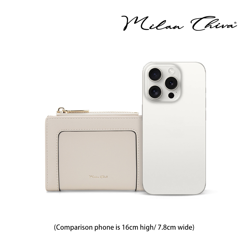 Milan Chiva Zipper wallet กระเป๋าสตางค์ผู้หญิง ใบสั้น แฟชั่น หนังนิ่ม ...