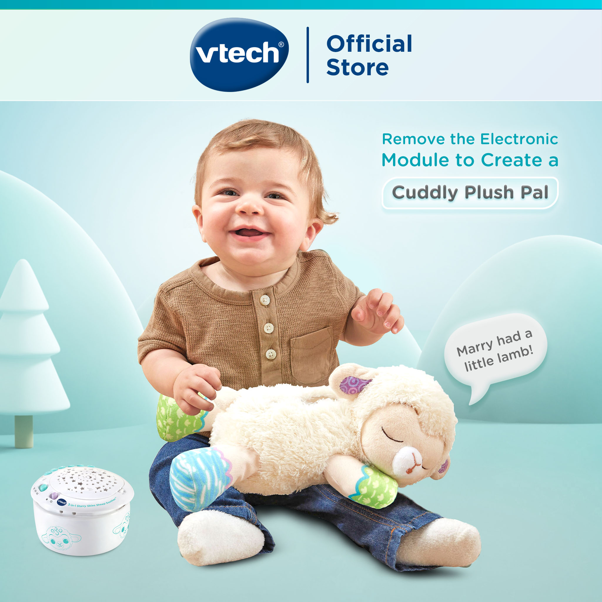 VTech Sheep Soothing Toys Light Projection Crying Sensor Crib toys New ...