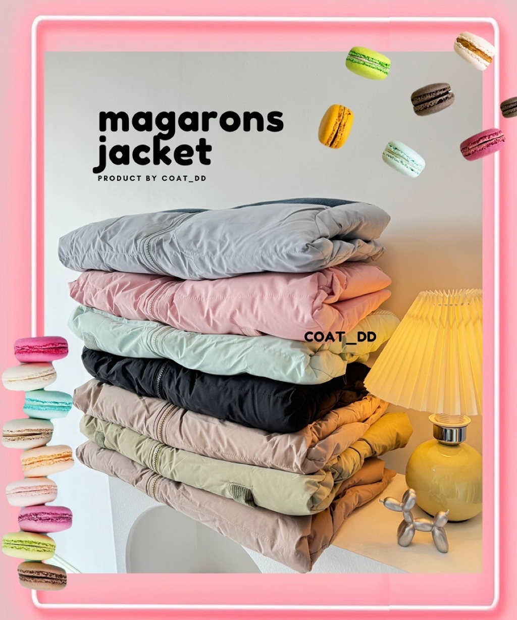 DD(no.40)🍪🍡 🎄 macarons jacket 🩵มาใหม่พร้อมเสิร์ฟฉ่ำๆมีให้เลือกถึง 7 สี ...
