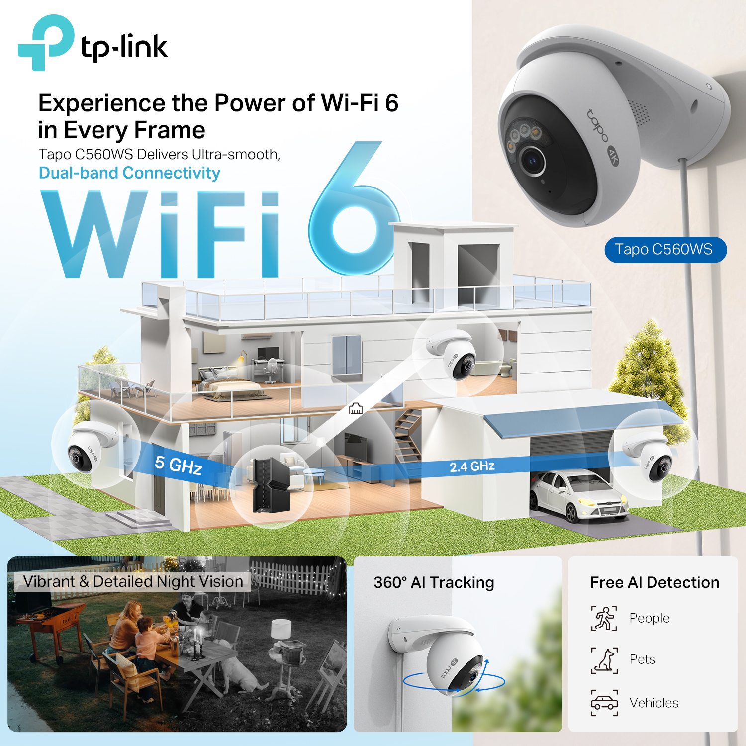 🔥ขายดีส่งไว🔥TP-LINK (Tapo C560WS) 4K 8MP Outdoor Pan/Tilt Security Wi ...