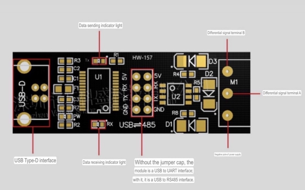 USB TO TTL / RS485 dual function dual protection USB to 485 module new ...