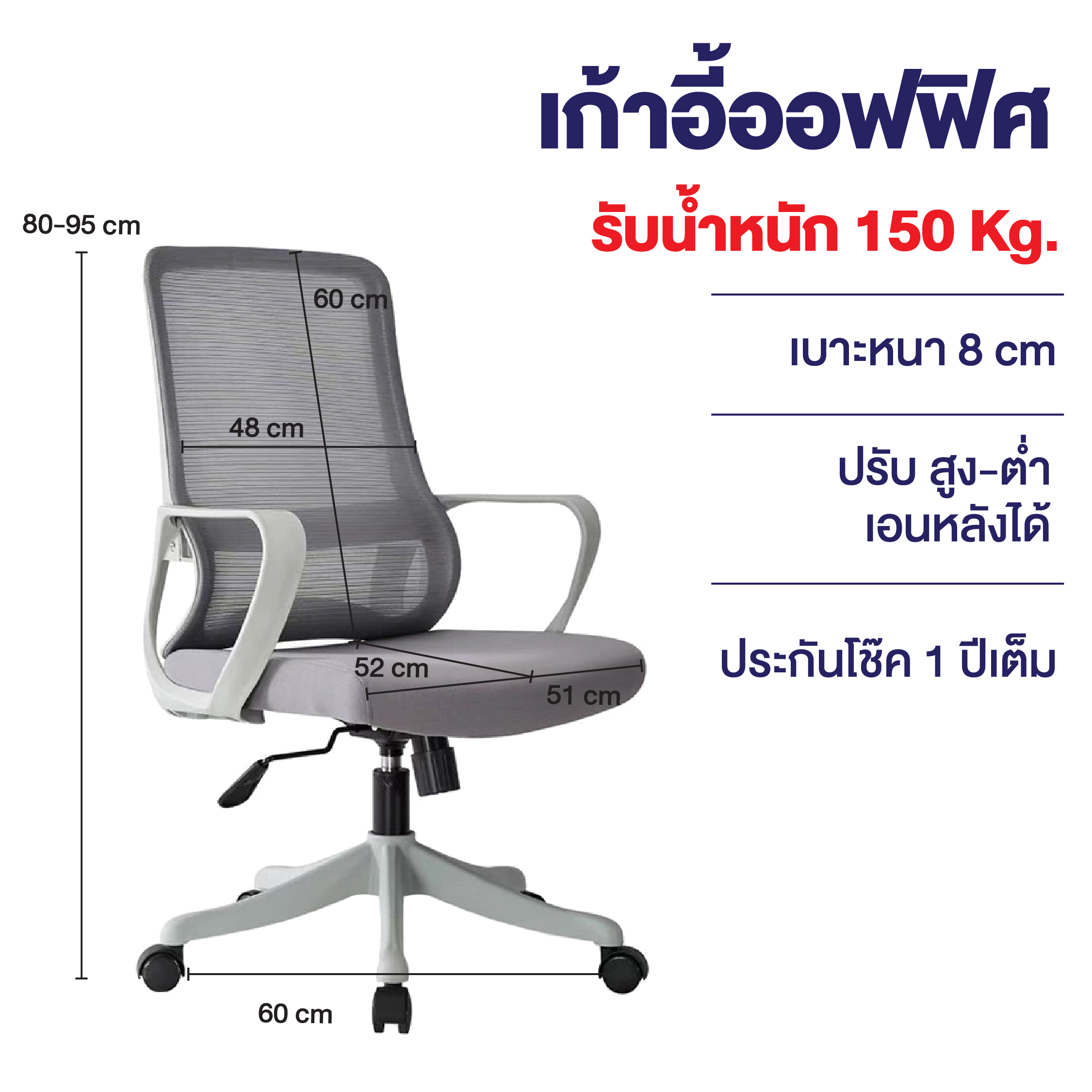 Elife Ergonomic Chair เก้าอี้ทำงานเพื่อสุขภาพ ปรับเอนได้ตามหลักสรีรศาสตร์ รองรับสรีระ ลดอาการปวดเมื่อยได้อย่างดีเยี่ยม
