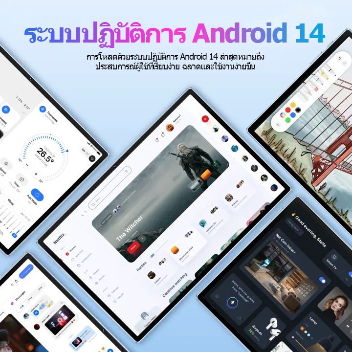 แท็บเล็ต 10.1 นิ้ว Android 14 5G/WiFi ความจำ 16GB+1TB Dual SIM Student ...