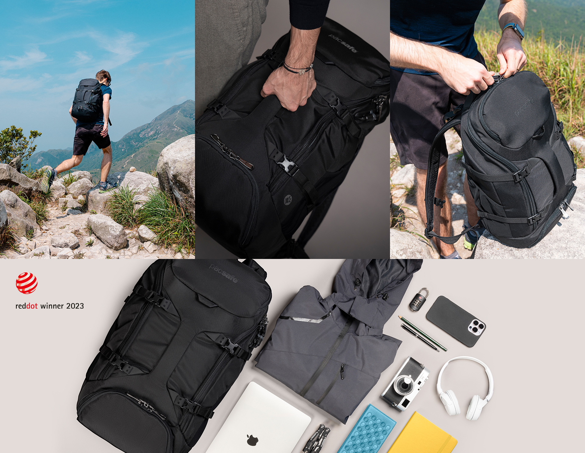 Pacsafe EXP35 TRAVEL BACKPACK (Venturesafe EXP35) กระเป๋าเป้ กระเป๋า ...