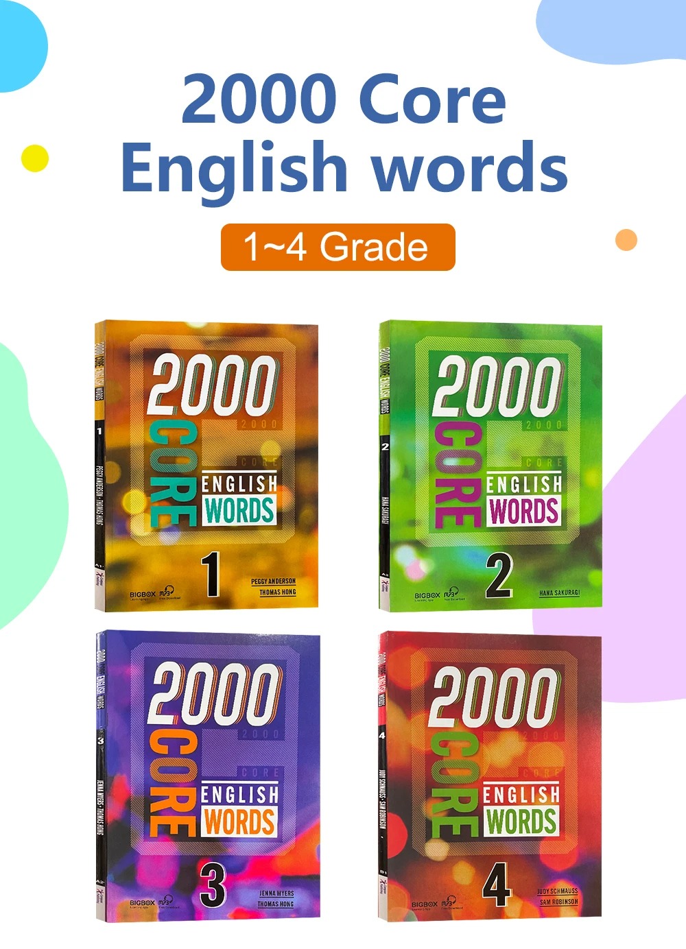 2000 Core English Words Level 1-4 Vocabulary Series Common Words ...
