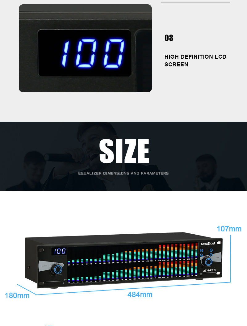 NEW BAXS 2231-PRO ดิจิตอล อีควอไลเซอร์ DPS100 สอง 31 ส่วน Digital ...