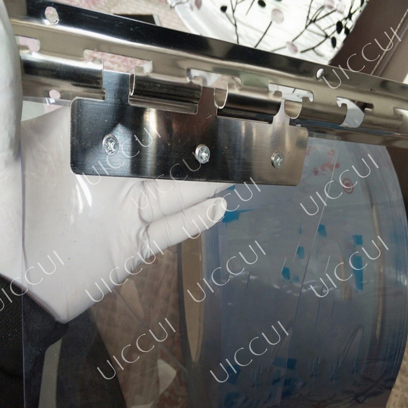 ชุดม่านพลาสติก PVC COD 100CM โครงเหล็กสแตนเลสแขวน (รวมคลิปและสกรู) ยาว ...