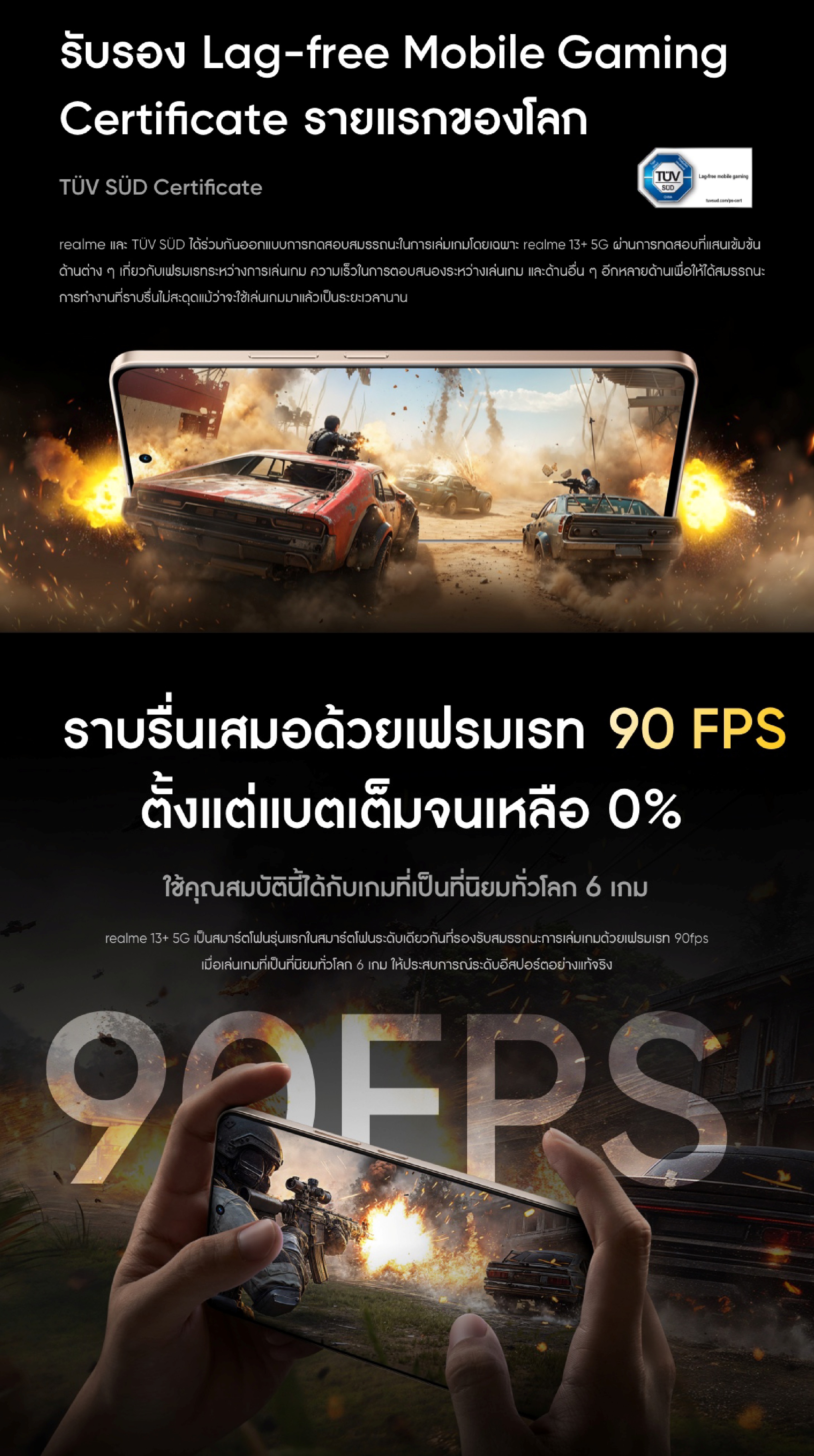 realme 13+ [12+512/12+256] ชิปเซ็ต Dimensity 7300 energy 5g จอถนอมสายตา 120 Hz ชาร์จไว 80W แบตเตอรี่ 5,000 mAh