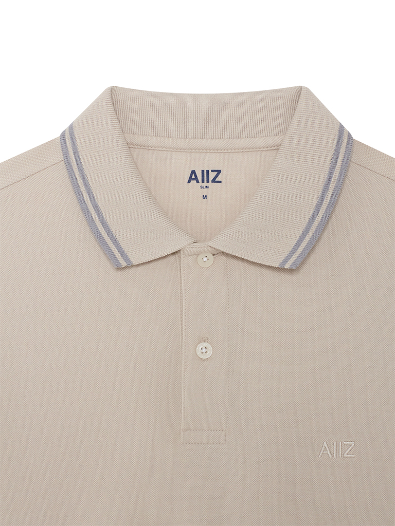 AIIZ (เอ ทู แซด) - เสื้อโปโลผู้ชาย ทอริ้วปลายปก | Shopee Thailand