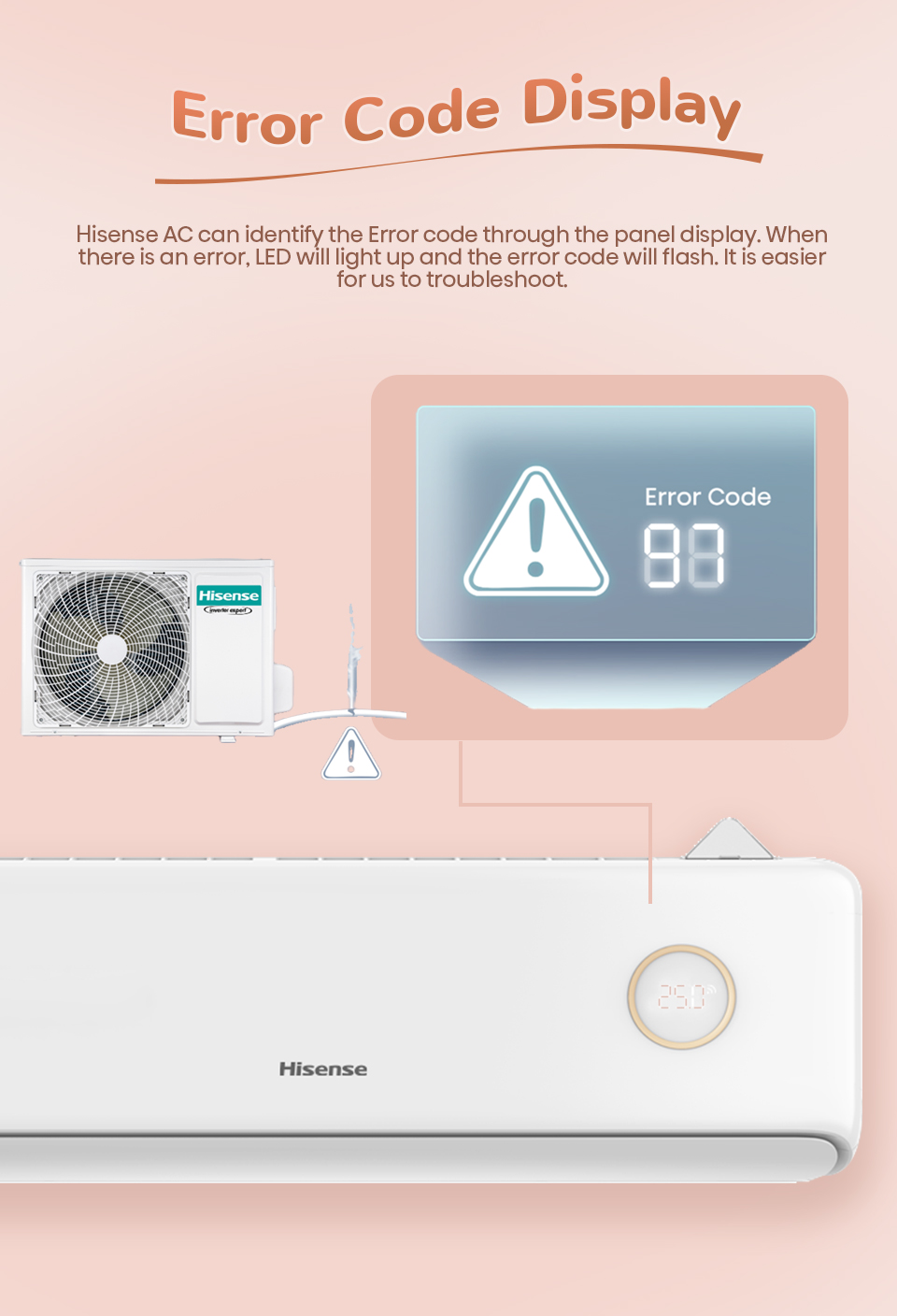 Hisense Cute Kitten Air UC Series ครื่องปรับอากาศติดผนัง ขนาด 10000-12000BTU แอร์ เครื่องปรับอากาศ