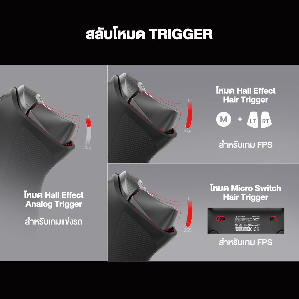 GameSir Tarantula Pro Multiplatform Controller ปุ่ม TMR Stick รองรับ PC / Switch / iOS / Android