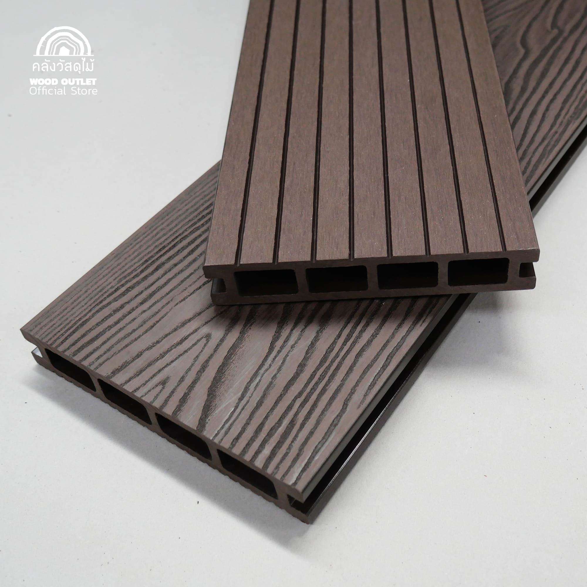 WOOD OUTLET (คลังวัสดุไม้) พื้นไม้เทียมWPCภายนอก 14x200cm เลือกขนาด สี ...