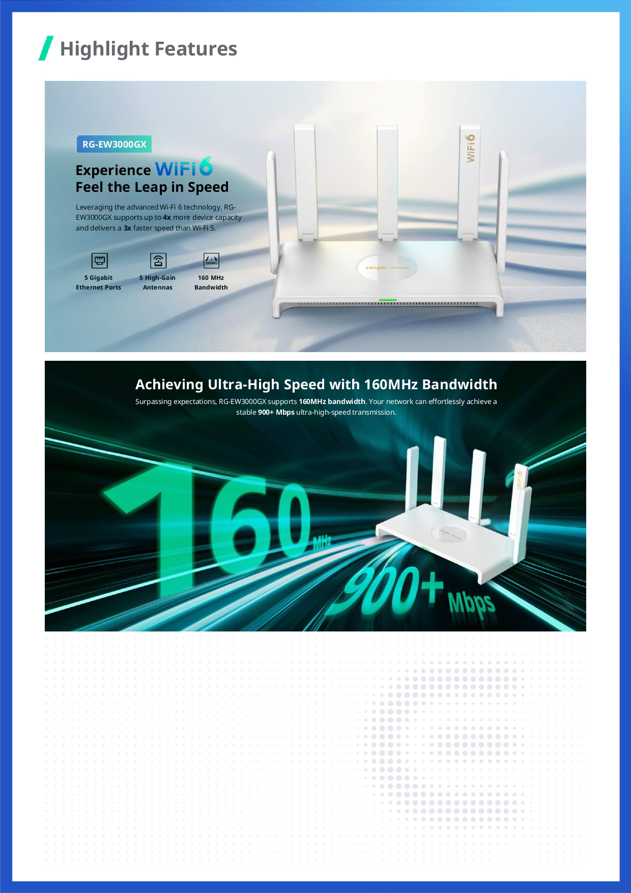 RG-EW3000GX Reyee 3000M Wi-Fi6 Dual-WAN Gigabit Router | Shopee Thailand