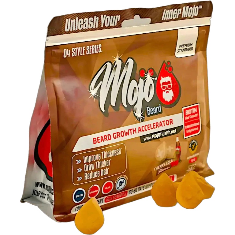 MOJO™ Beard 🧔🏻 อาหารเสริมเร่งการเติบโตของเครา: สูตรขั้นสูงสำหรับผู้ชาย ...