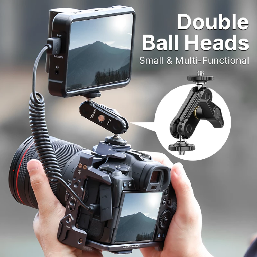 Ulanzi R102 Double Head Clamp แคลมป์ 2 หัว ต่อไมค์ ไฟเซลฟี่ รองรับ Rig ...