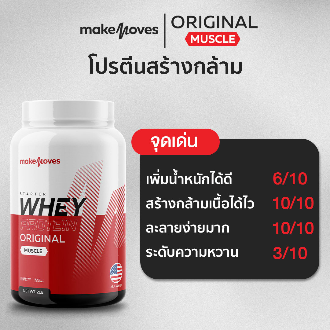 Whey High Protein By MakeMoves ( 3กระปุก พร้อม แก้วดำ) | Shopee Thailand