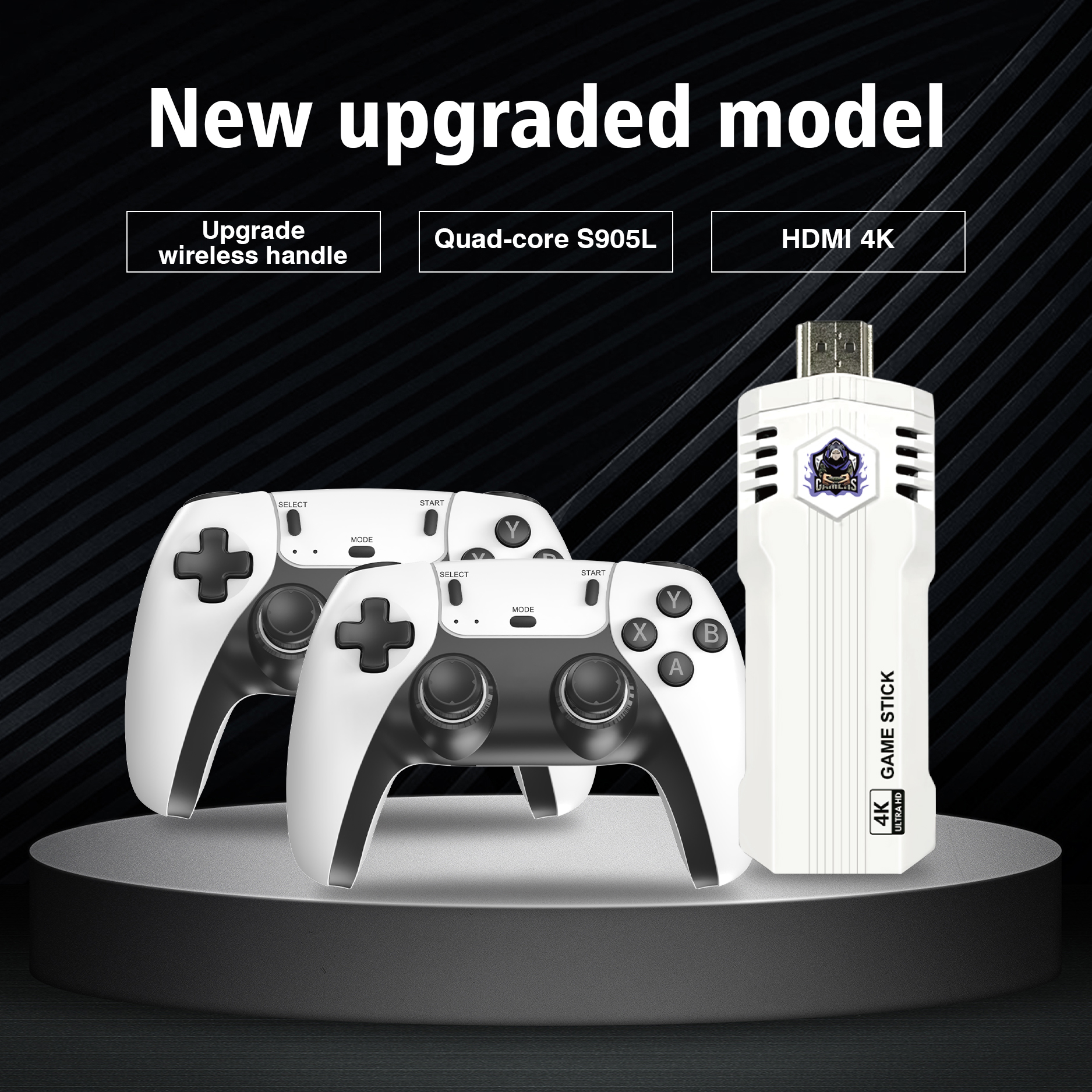 เครื่องเกม X2L วิดีโอเกมคอนโซล 4K HD 40000+ เกม 2.4G ไร้สาย ควบคุมทีวี ...