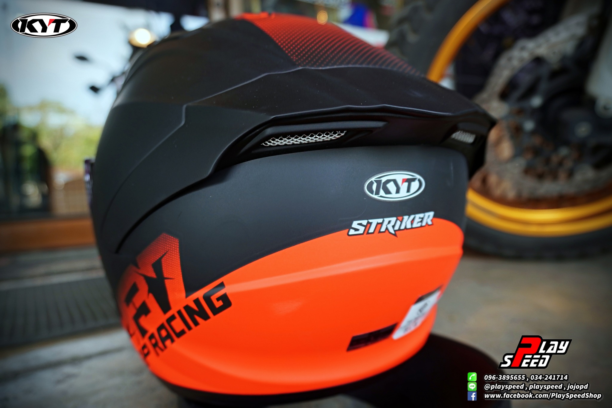 KYT Helmets STRIKER : AF37 LIVERY MATT BLACK RED | Shopee Thailand