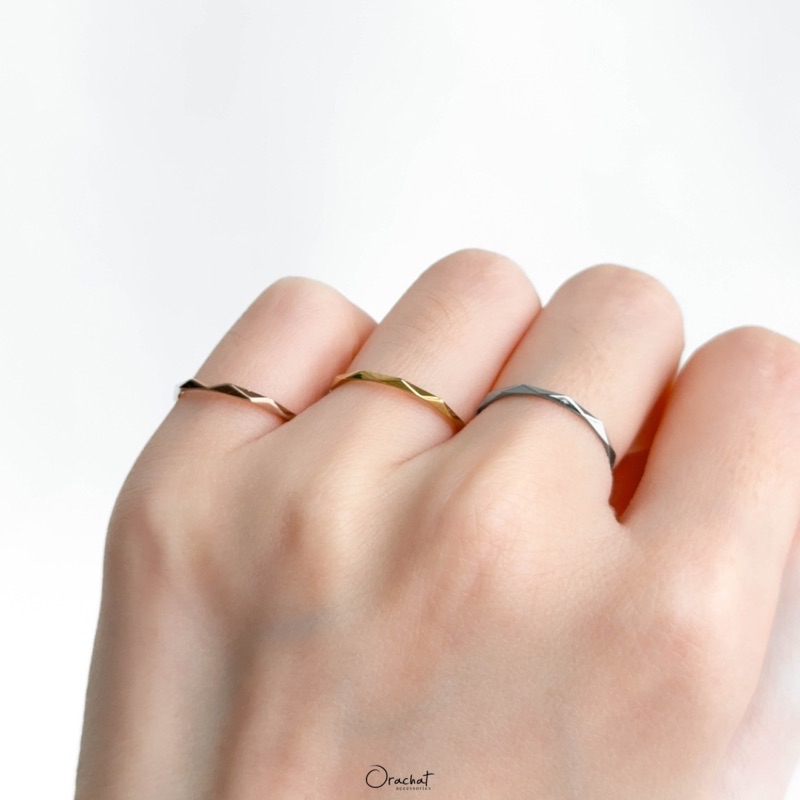 Ren 14k ring. (แหวนสแตนเลสแบบบาง สวยทน ใส่ลุยได้เลยไม่ต้องระวังไว้หรอก ...