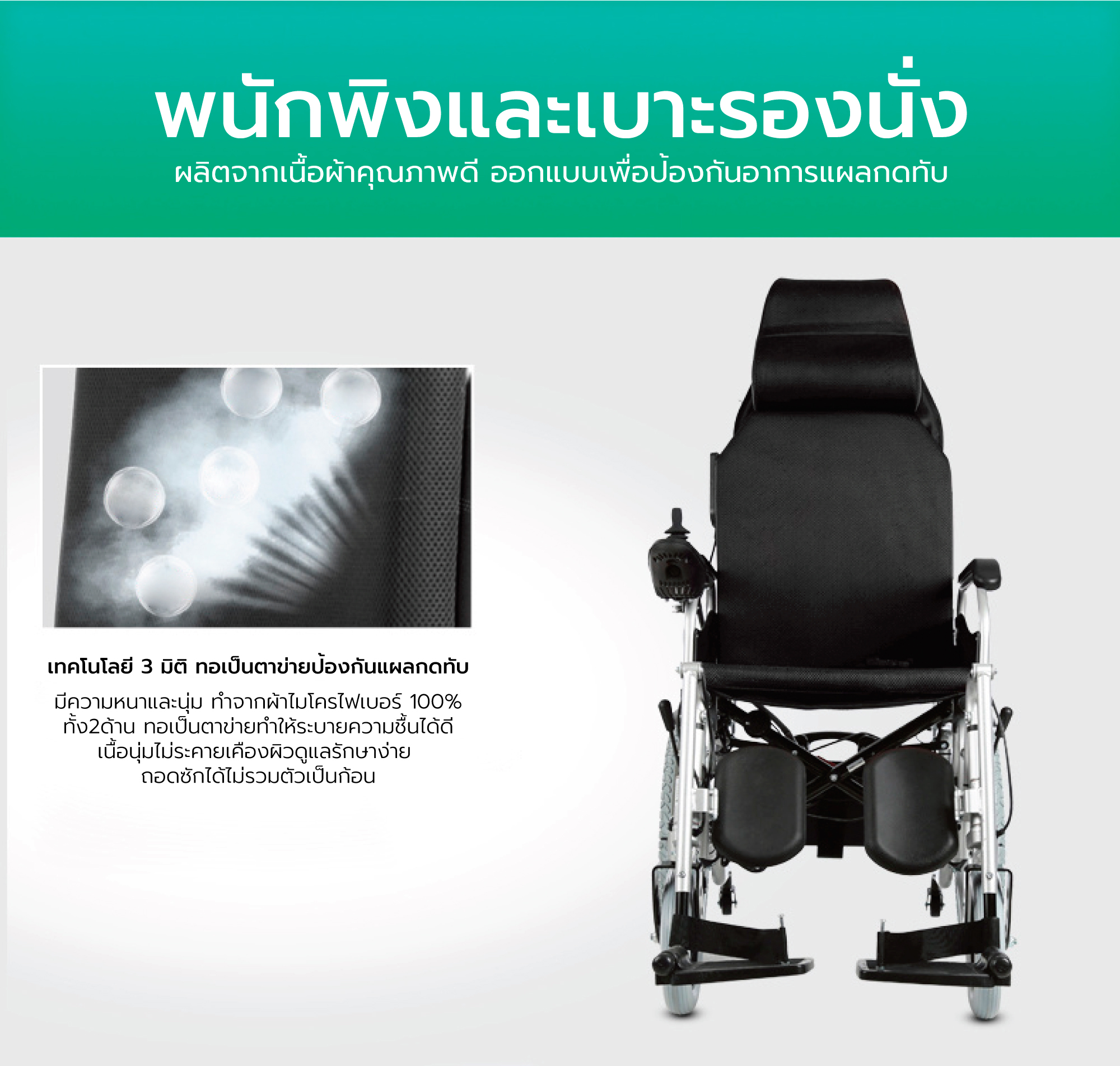 Synergy รุ่น เอ๊กซ์คลูซีฟ พลัส รถวีลแชร์ไฟฟ้าปรับเอนนอนได้ พนักพิงสูง เบาะหนานุ่ม นั่งสบาย เพิ่มความอิสระในการใช้ชีวิต