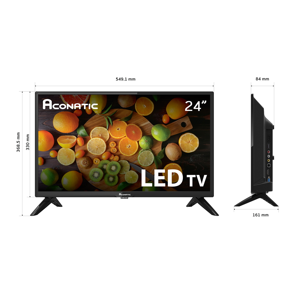 ACONATIC รุ่น 24HA502AN LED HD อนาล็อคทีวี ขนาด 24 นิ้ว คมชัดระดับ HD สามารถใช้งานแทนจอคอมพิวเตอร์ได้
