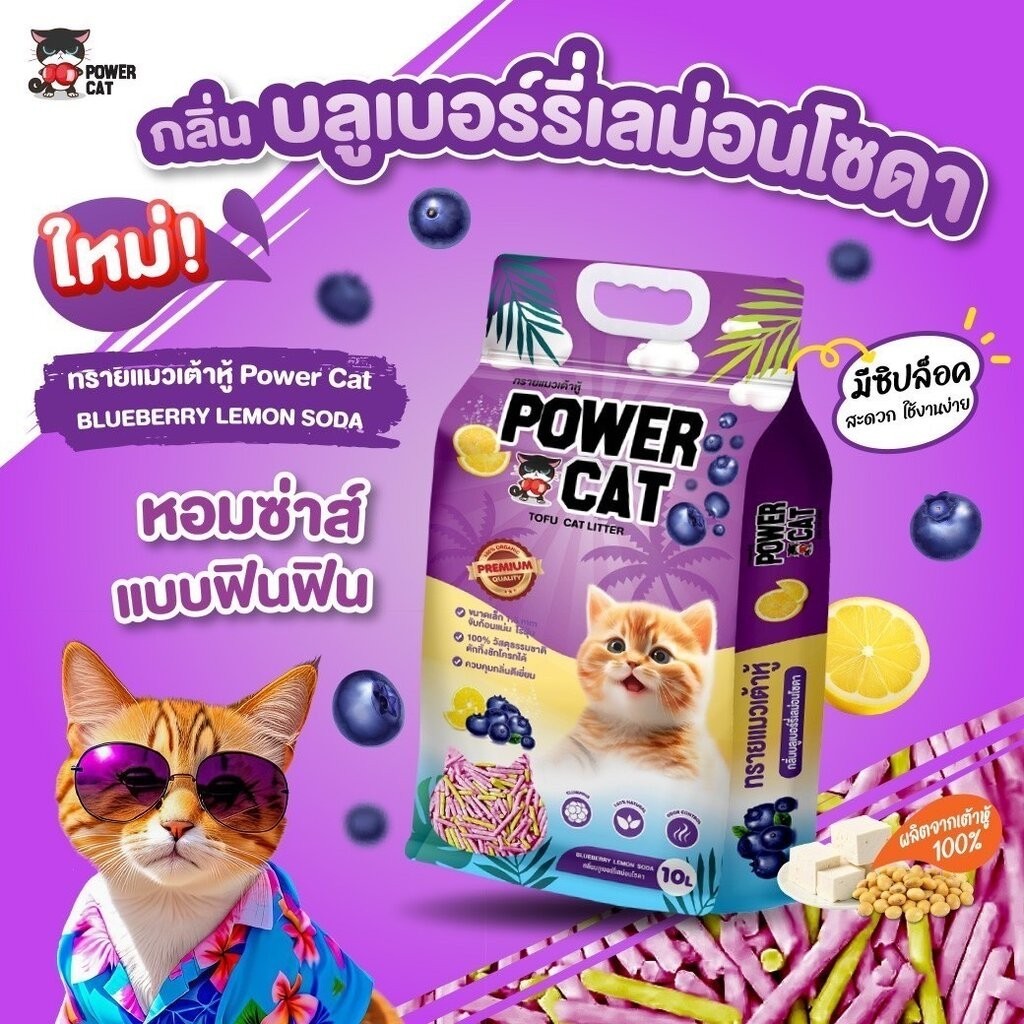 Power Cat Tofu Cat Litter ️ พาวเวอร์แคท ทรายแมวเต้าหู้ คุณภาพเกรดพรีเมี ...