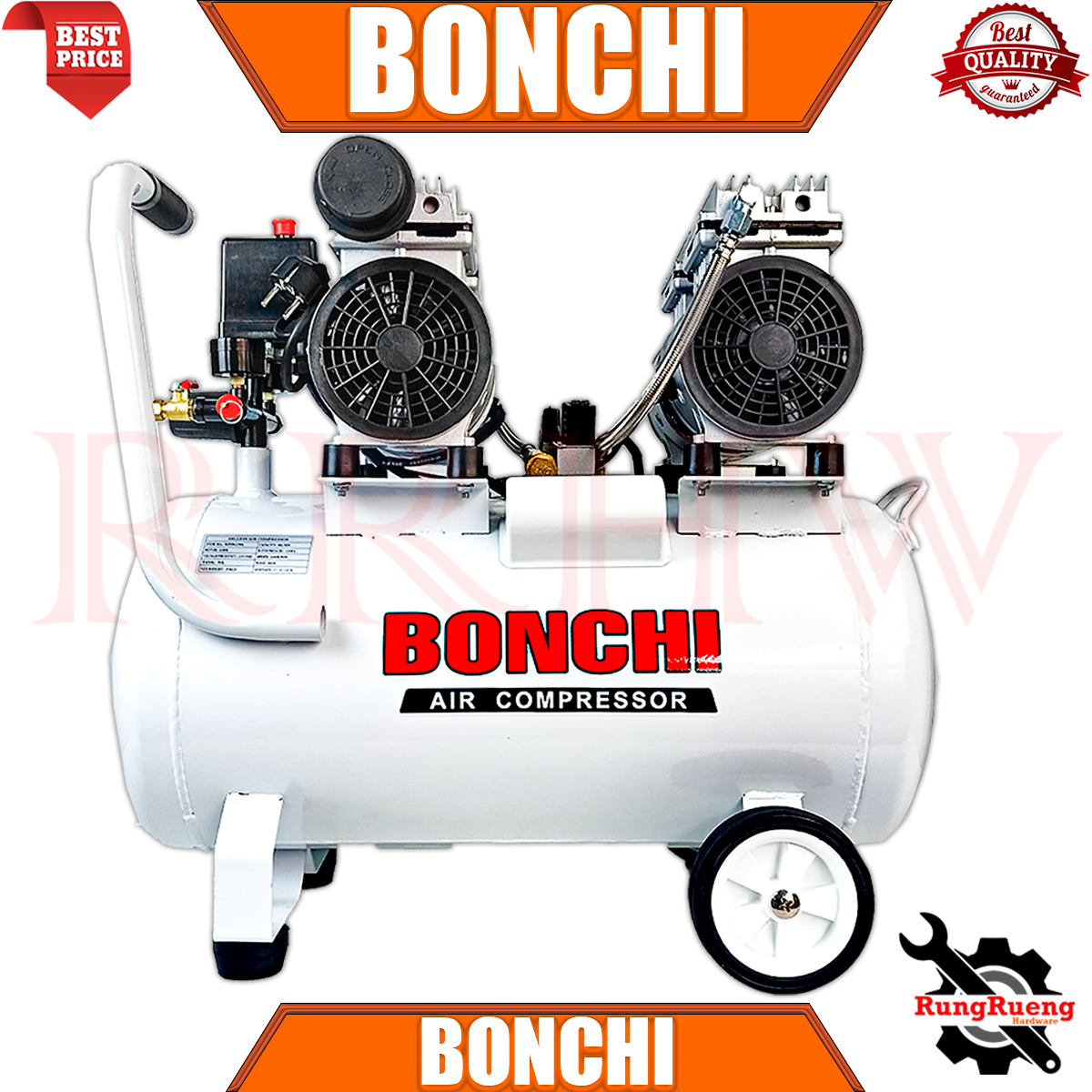 BONCHI AIR COMPRESSOR ปั้มลม Oil Free 50ลิตร รุ่น BC-OF50L 💥 การันตี 💯🔥 ...