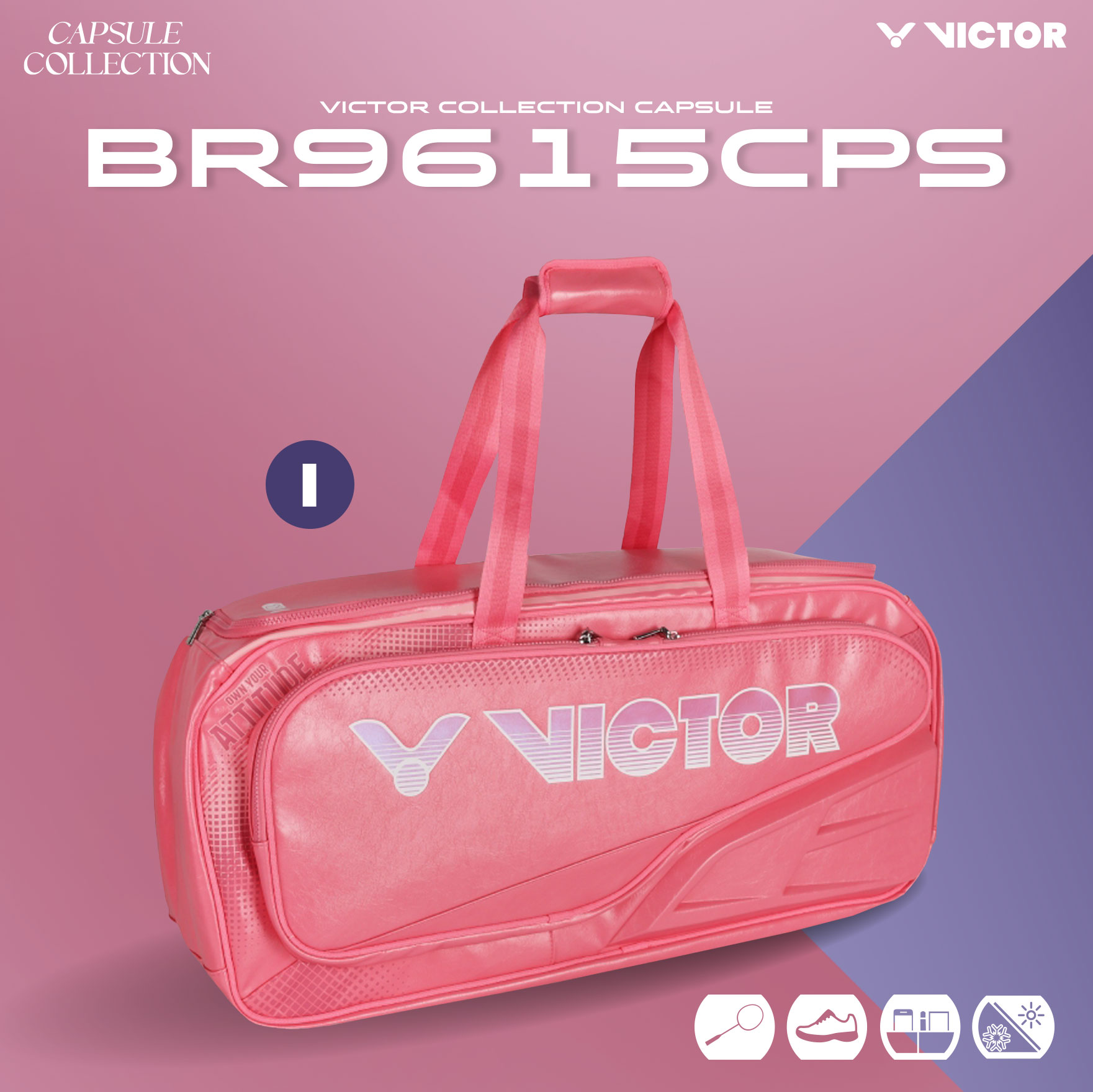 VICTOR COLLECTION CAPSULE กระเป๋ากีฬาแบดมินตัน รุ่น BR9615CPS | Shopee ...