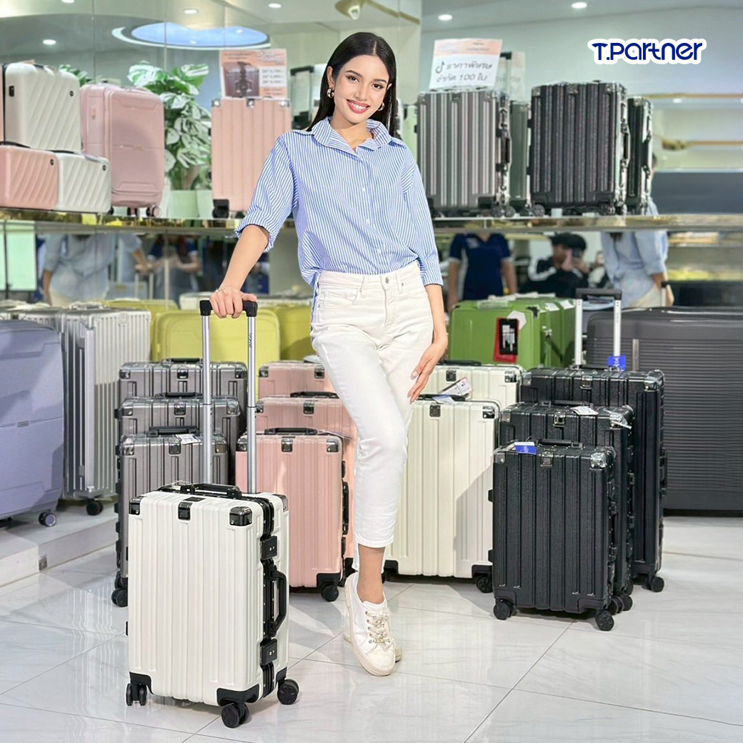 Tpartner รุ่น Duraguard กระเป๋าเดินทางเฟรมอลูมิเนียม บอดี้ PC+ABS พร้อมตัวล็อค Stand Lock แข็งแกร่งทนทาน ปกป้องทุกการเดินทาง