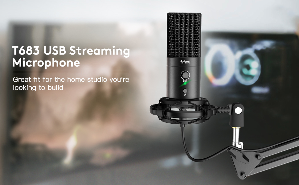 [กรุงเทพฯ ส่งด่วน] FIFINE T683 USB Microphone Set พร้อมขาไมค์ แขนจับ ...