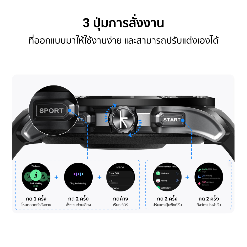 [ลดเหลือ 2617] Kieslect Actor Super Black Edition สมาร์ทวอทช์ หน้าจอ ...