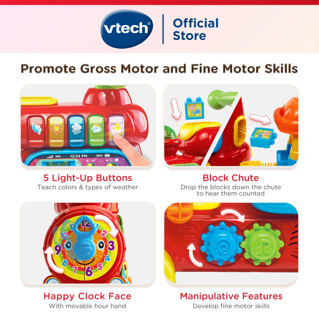 VTech รถไฟตัวอักษรสุดยอด 4-in-1 ขี่ได้และช่วยเดิน, Alphabet Train Ride ...