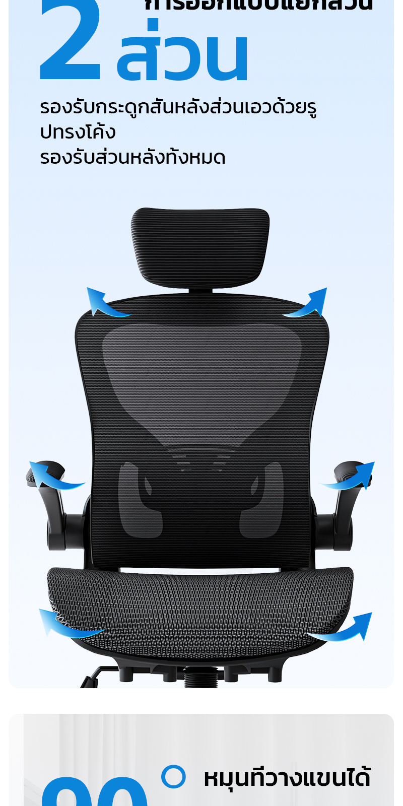 Xpanse เก้าอี้คอม เก้าอี้ทำงาน ergonomic chair เก้าอี้สุขภาพ เก้าอี้สํานักงาน ตาข่ายเต็มรูปแบบน้ําหนักแบริ่ง 200KG
