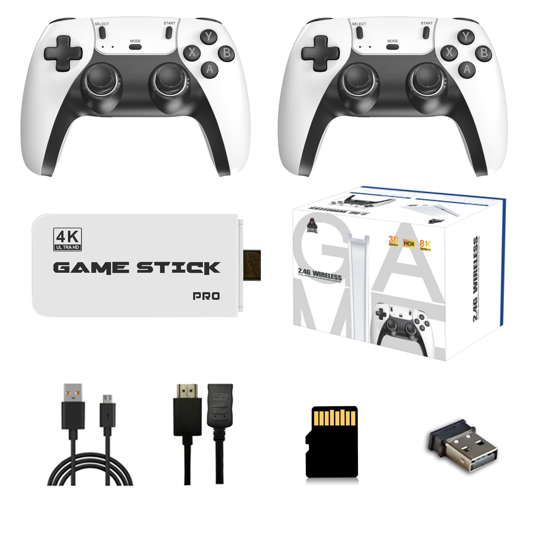 Game Stick 4k เกมคอนโซล 64GB TV Projection เกมคอนโซลเกมคอนโซลการต่อสู้ ...
