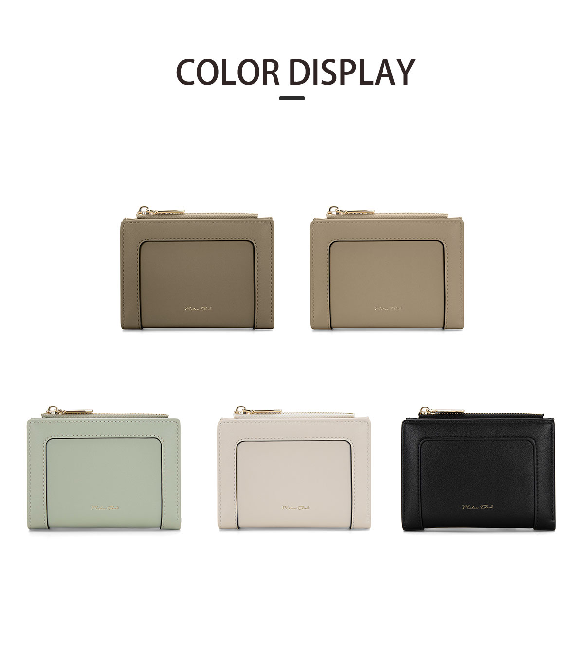 Milan Chiva Zipper wallet กระเป๋าสตางค์ผู้หญิง ใบสั้น แฟชั่น หนังนิ่ม ...